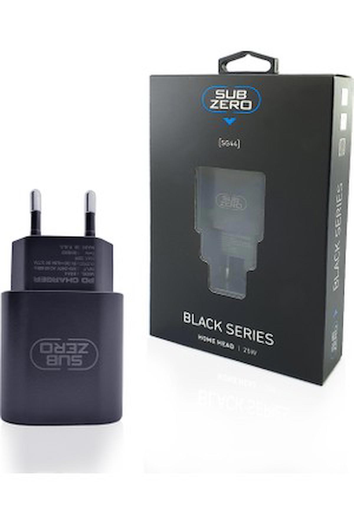 Subzero Universal Type-C Kablolu Hızlı Şarj Aleti Siyah
