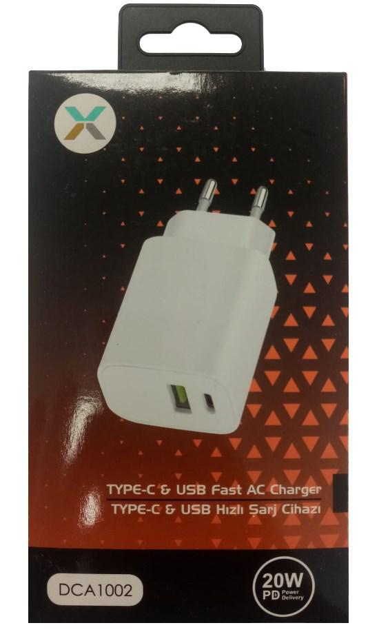 Dexim Dca1002 Universal Type-C Kablolu 20 W Hızlı Şarj Aleti Beyaz