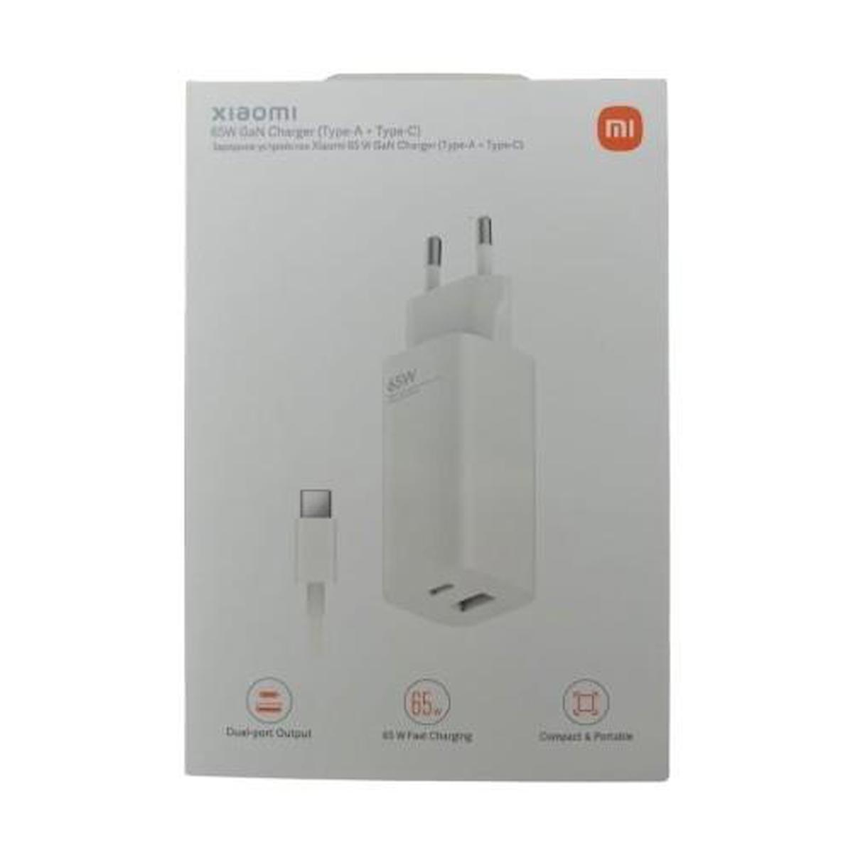 Xiaomi Xiaomi Type-C Kablolu 65 W Hızlı Şarj Aleti Beyaz