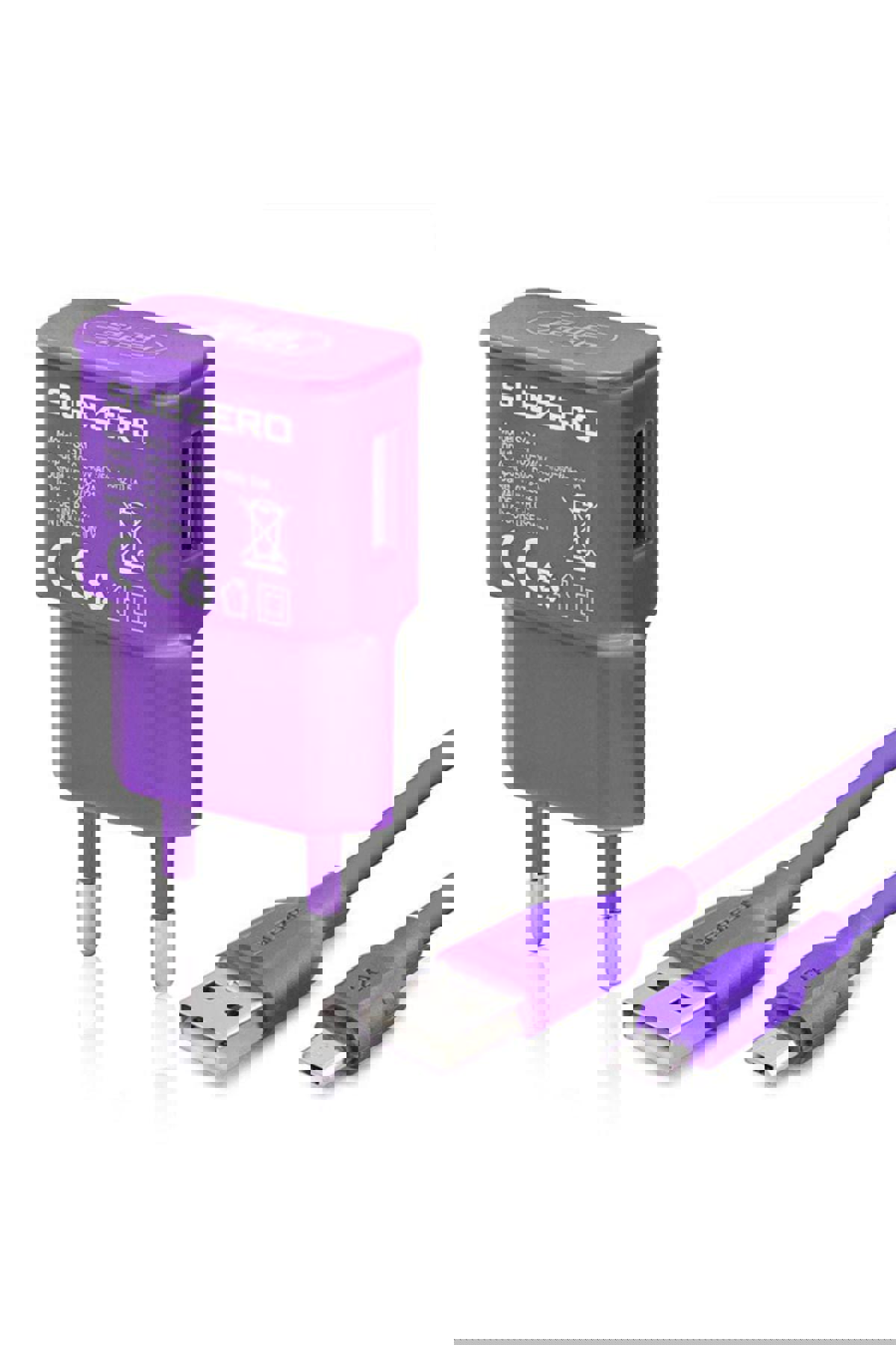 Subzero Sg11 Universal Micro USB Kablolu 2 Amper Hızlı Şarj Aleti Mor