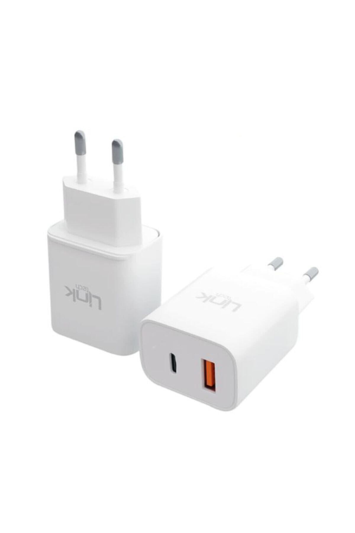 Linktech C209 Universal Type-C Kablolu 20 W Hızlı Şarj Aleti Beyaz