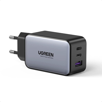 Ugreen Universal Type-C Kablolu 65 W Hızlı Şarj Aleti Gri