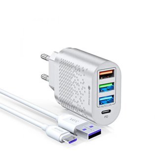 Zuidid Universal Micro USB Kablolu 48 W Hızlı Şarj Aleti Beyaz