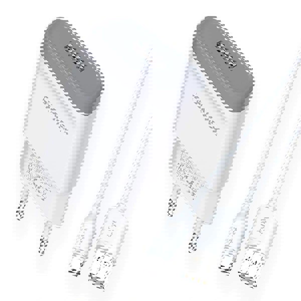 Dramex D21t Universal Type-C Kablolu 2 Amper Hızlı Şarj Aleti Beyaz