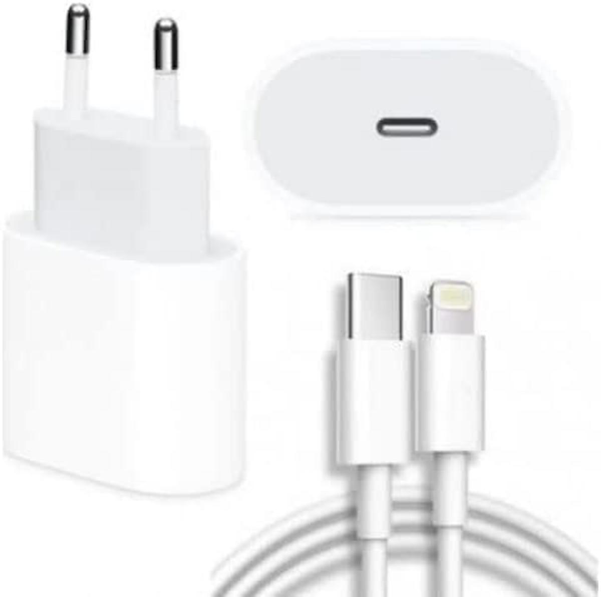 Coverzone iPhone Lightning Kablolu 20 W Hızlı Şarj Aleti Beyaz