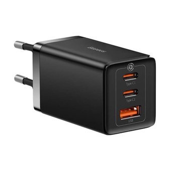 Baseus GaN5 Pro Universal Type-C Kablolu 65 W Hızlı Şarj Aleti Siyah