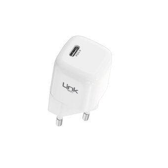 Linktech Universal Type-C Kablolu 20 W Hızlı Şarj Aleti Beyaz
