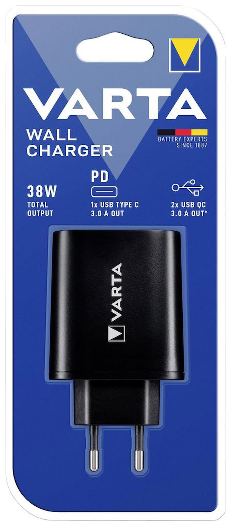Varta iPhone Lightning Kablolu Hızlı Şarj Aleti Siyah
