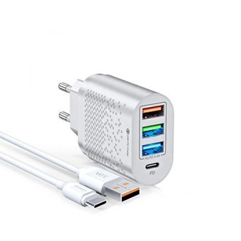 Zuidid Universal Type-C Kablolu 48 W Hızlı Şarj Aleti Beyaz