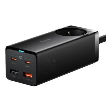 Baseus GaN3 Pro Universal Type-C Kablolu 65 W Hızlı Şarj Aleti Siyah