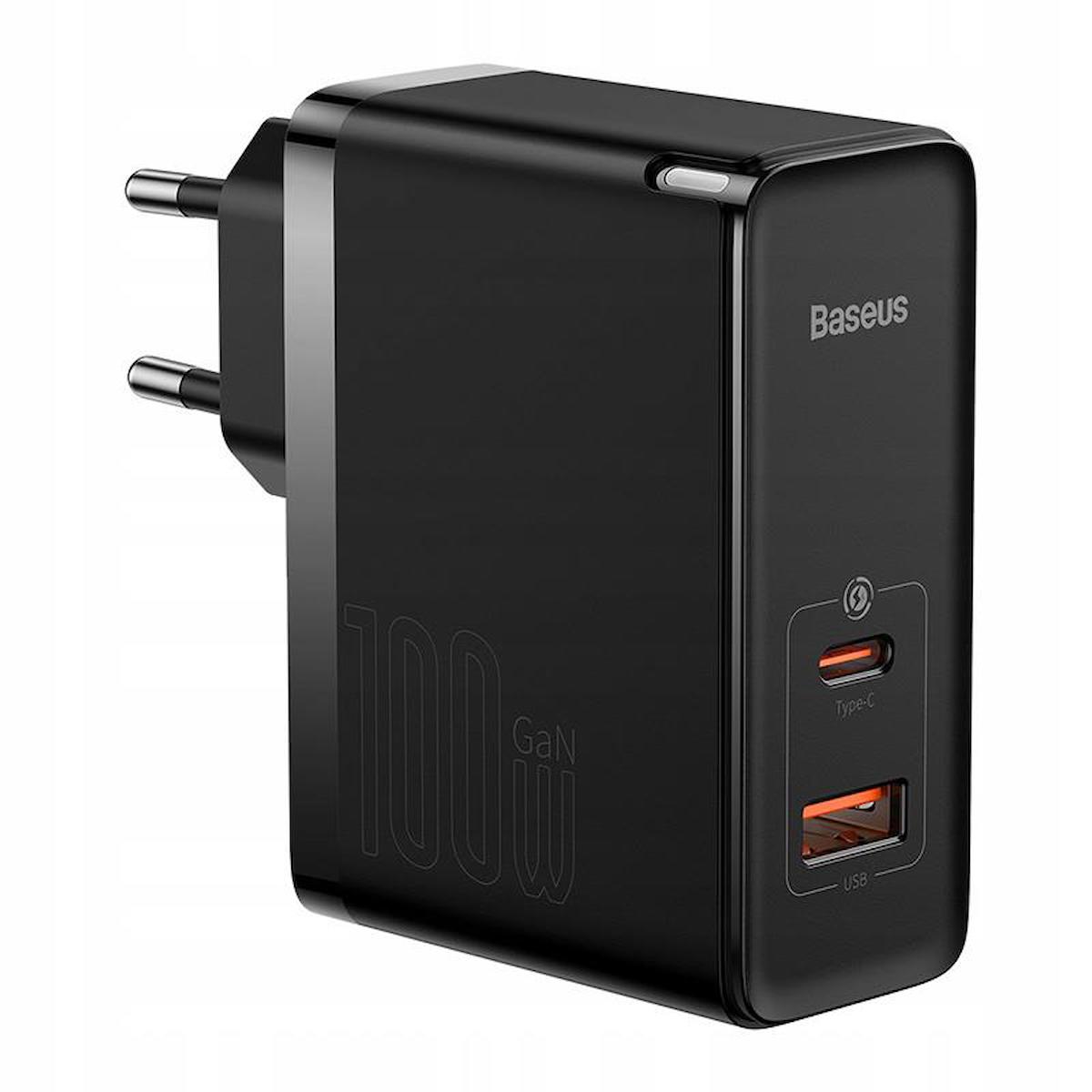 Baseus GaN5 Pro Universal Type-C Kablolu Hızlı Şarj Aleti Siyah