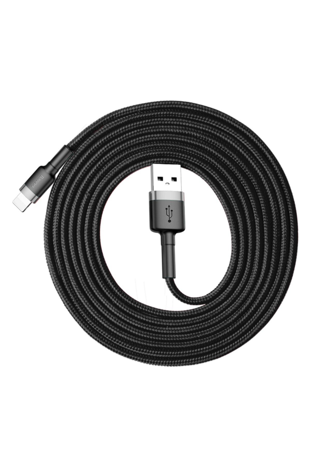 Baseus iPhone Lightning Kablolu Hızlı Şarj Aleti Siyah