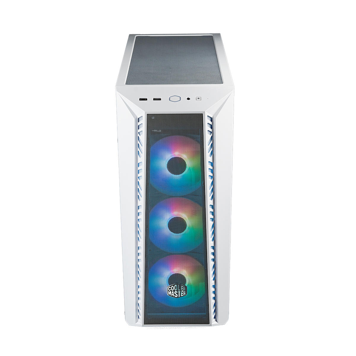 Cooler Master CM MasterBox 520 RGB Mesh 4 Fanlı Beyaz Dikey Kullanım ATX Bilgisayar Kasası