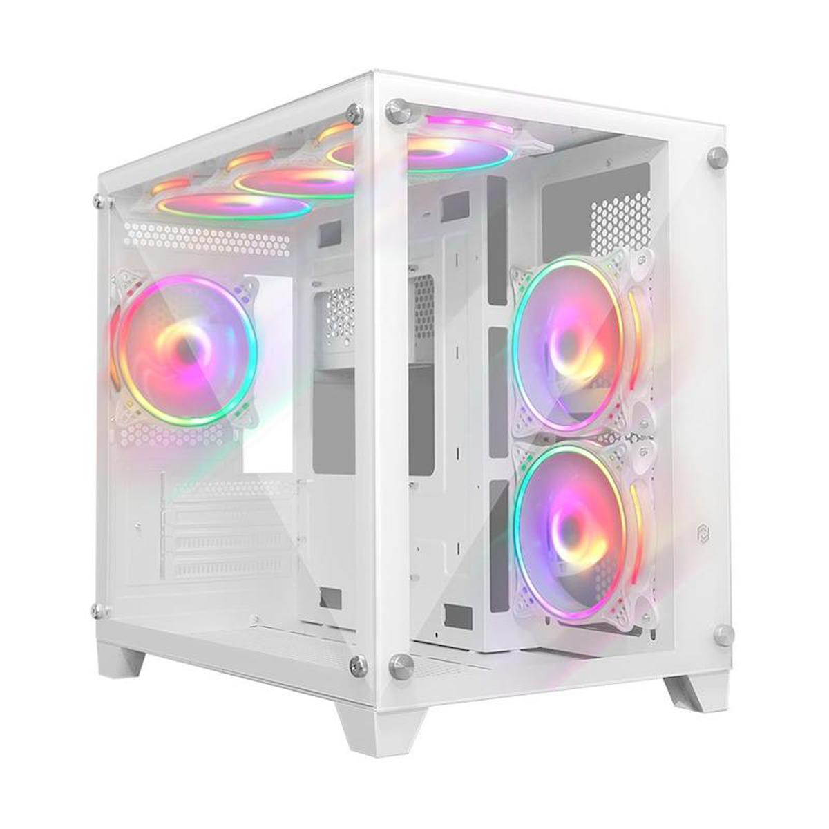 Frisby FC-9510G RGB 6 Fanlı Beyaz Dikey Kullanım ATX Bilgisayar Kasası