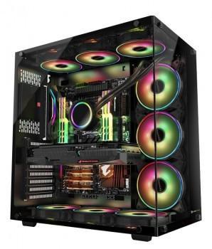 Gamepower Warcry Mid RGB Mesh 6 Fanlı Siyah Dikey Kullanım ATX Oyuncu Bilgisayar Kasası