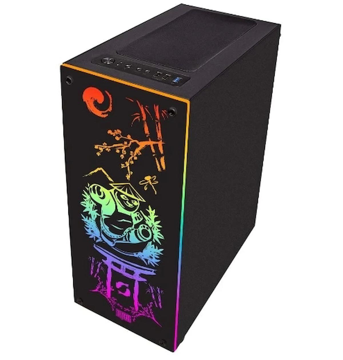 Dragos Panda Kick 3x RGB 3 Fanlı Siyah Dikey Kullanım ATX Oyuncu Bilgisayar Kasası