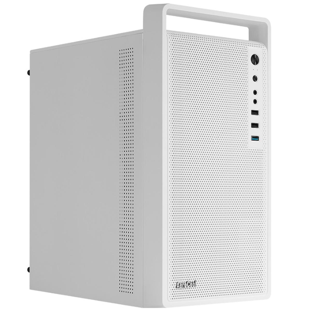 Aerocool CS109 AE-CS109W500 Mesh 1 Fanlı Beyaz Dikey Kullanım Micro ATX Standart Bilgisayar Kasası