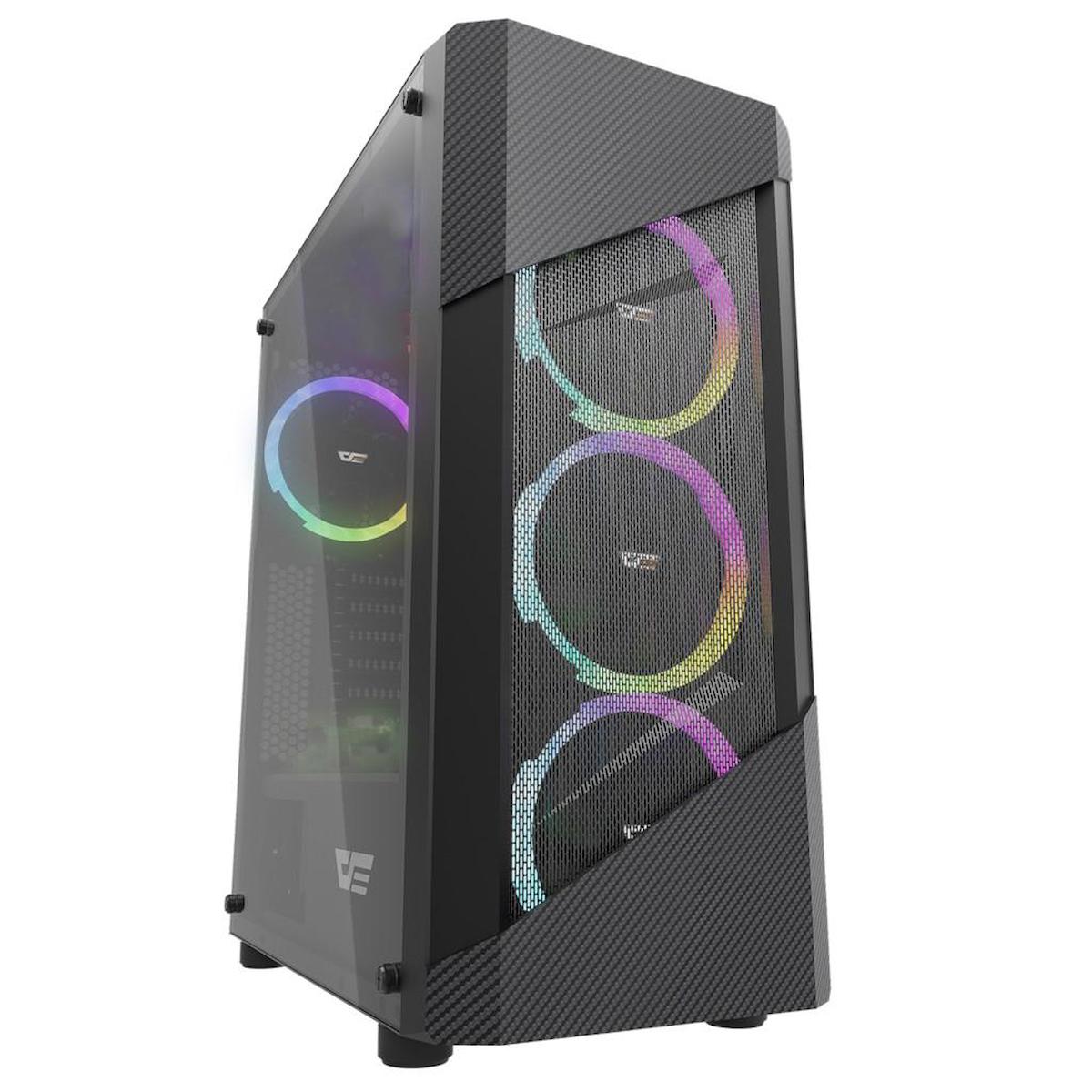 Darkflash Pollux Mesh RGB Mesh 4 Fanlı Siyah Dikey Kullanım ATX Bilgisayar Kasası