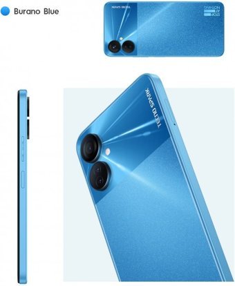 Tecno Spark 9 Pro (Kh7N) 128 Gb Hafıza 4 Gb Ram 6.6 İnç 50 MP Ips Lcd Ekran Android Akıllı Cep Telefonu Mavi