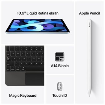 Apple iPad Air 4.Nesil (MYFM2TU/A) 64 GB iPadOS 4 GB Ram 10.9 İnç Tablet Gri