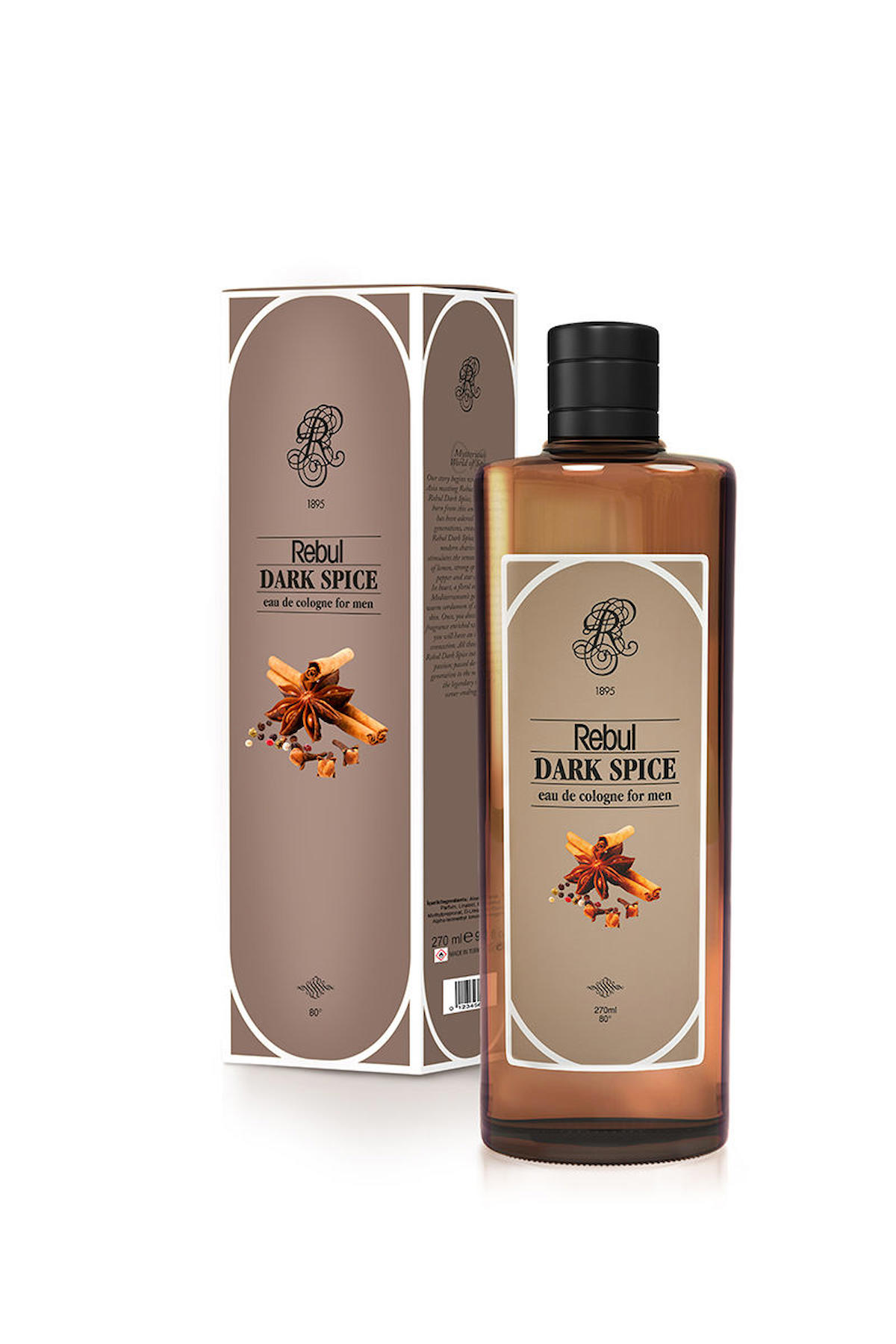 Rebul Baharatlı Cam Şişe Kolonya 270 ml 4'lü