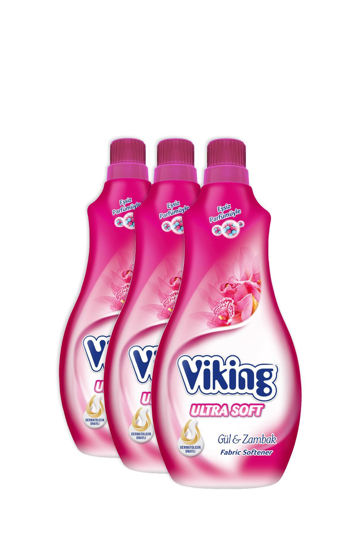 Viking Ultra Soft Konsantre Gül - Zambak 60 Yıkama Yumuşatıcı 3 x 1.44 lt