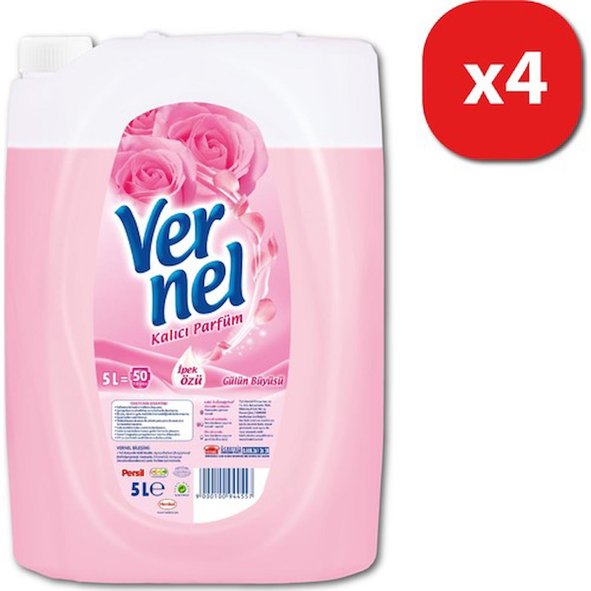 Vernel Gül 50 Yıkama Yumuşatıcı 4 x 5 lt