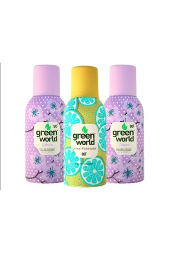 Green World Limon - Sakura Sprey Kolonya 150 ml 3'lü