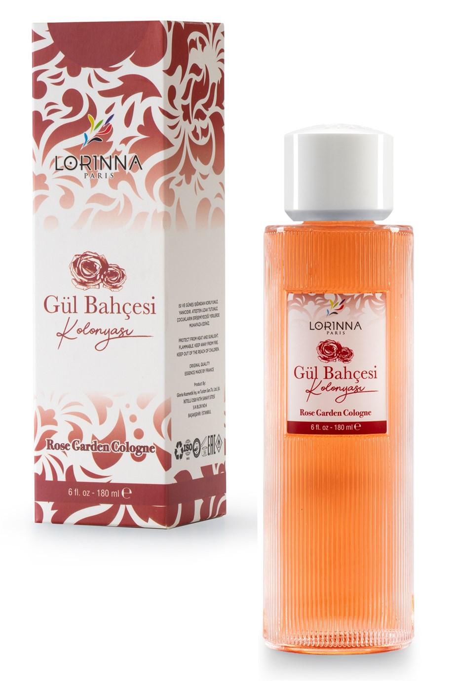 Lorinna Paris Gül Bahçesi Cam Şişe Kolonya 180 ml