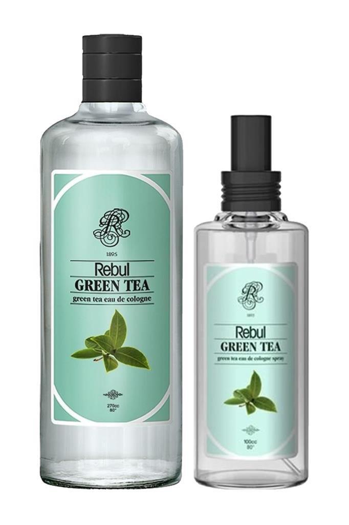 Rebul Yeşil Çay Cam Şişe 270 ml + Çiçeksi 100 ml Kolonya 2'li