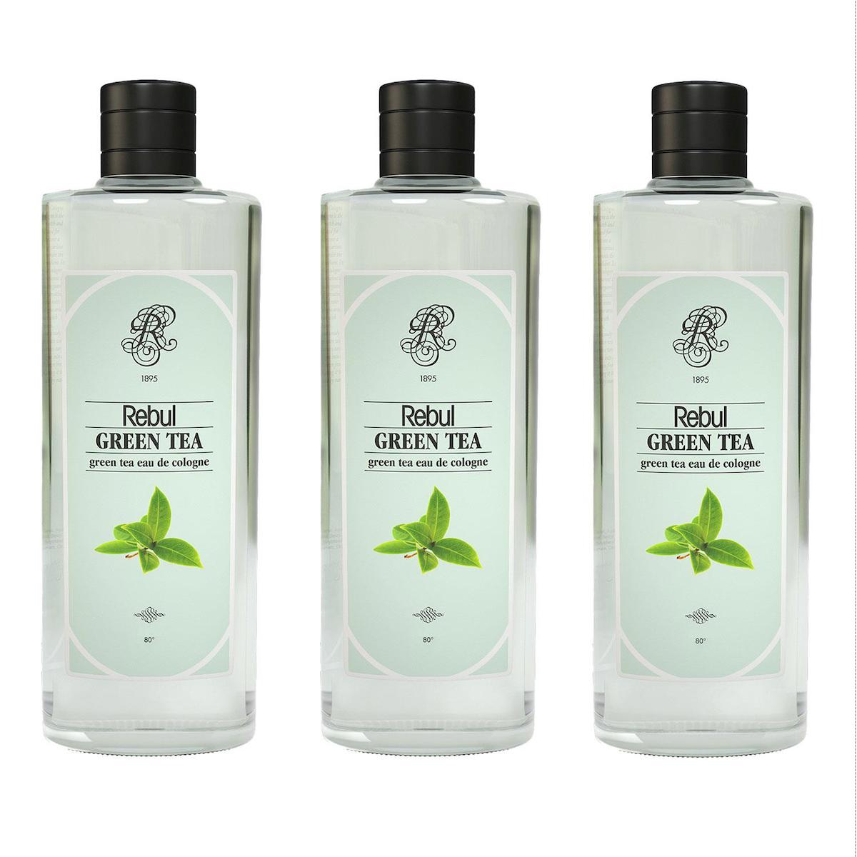 Rebul Yeşil Çay Cam Şişe Kolonya 250 ml 3'lü