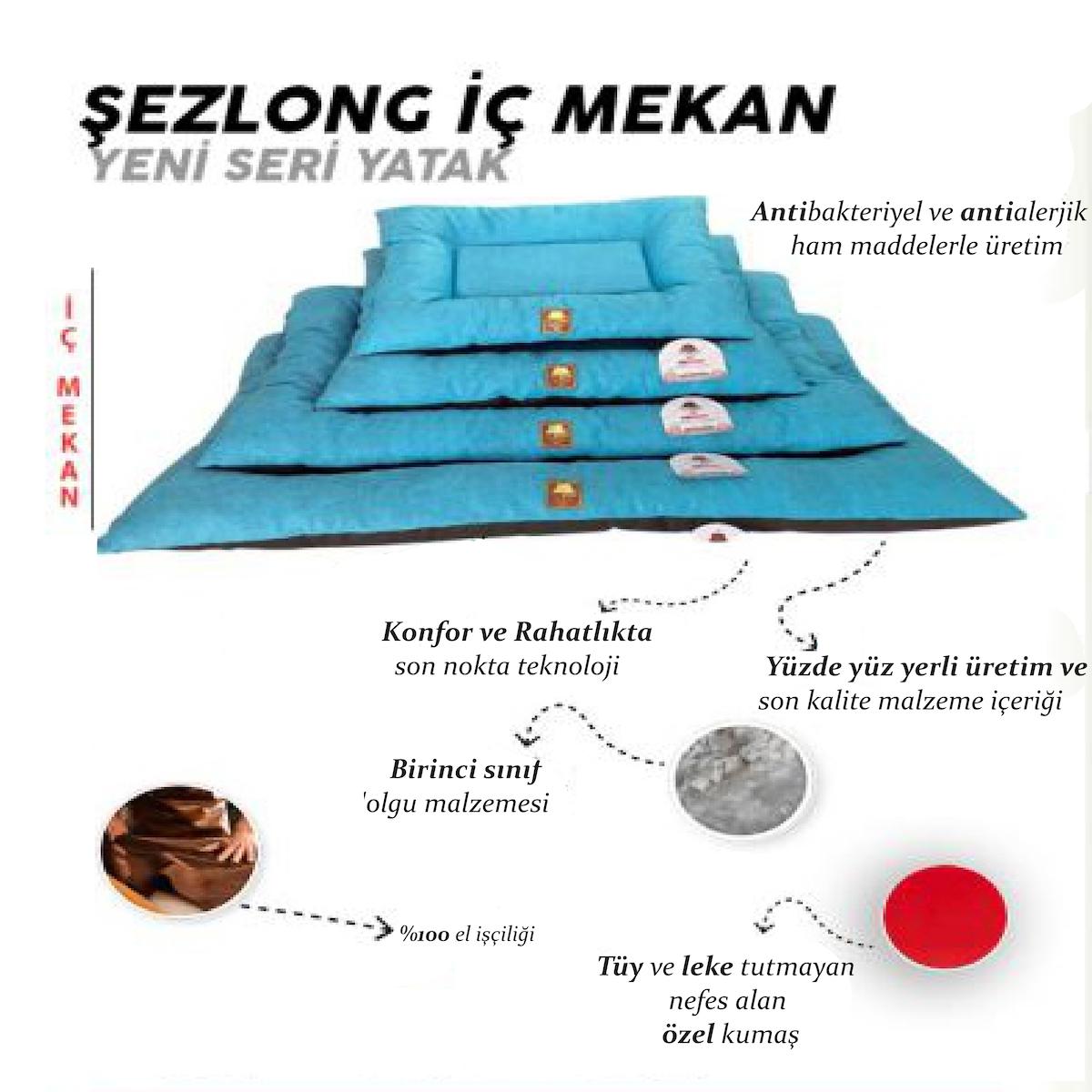 Petboss Orta Irk İç Mekan Köpek Yatağı Mavi