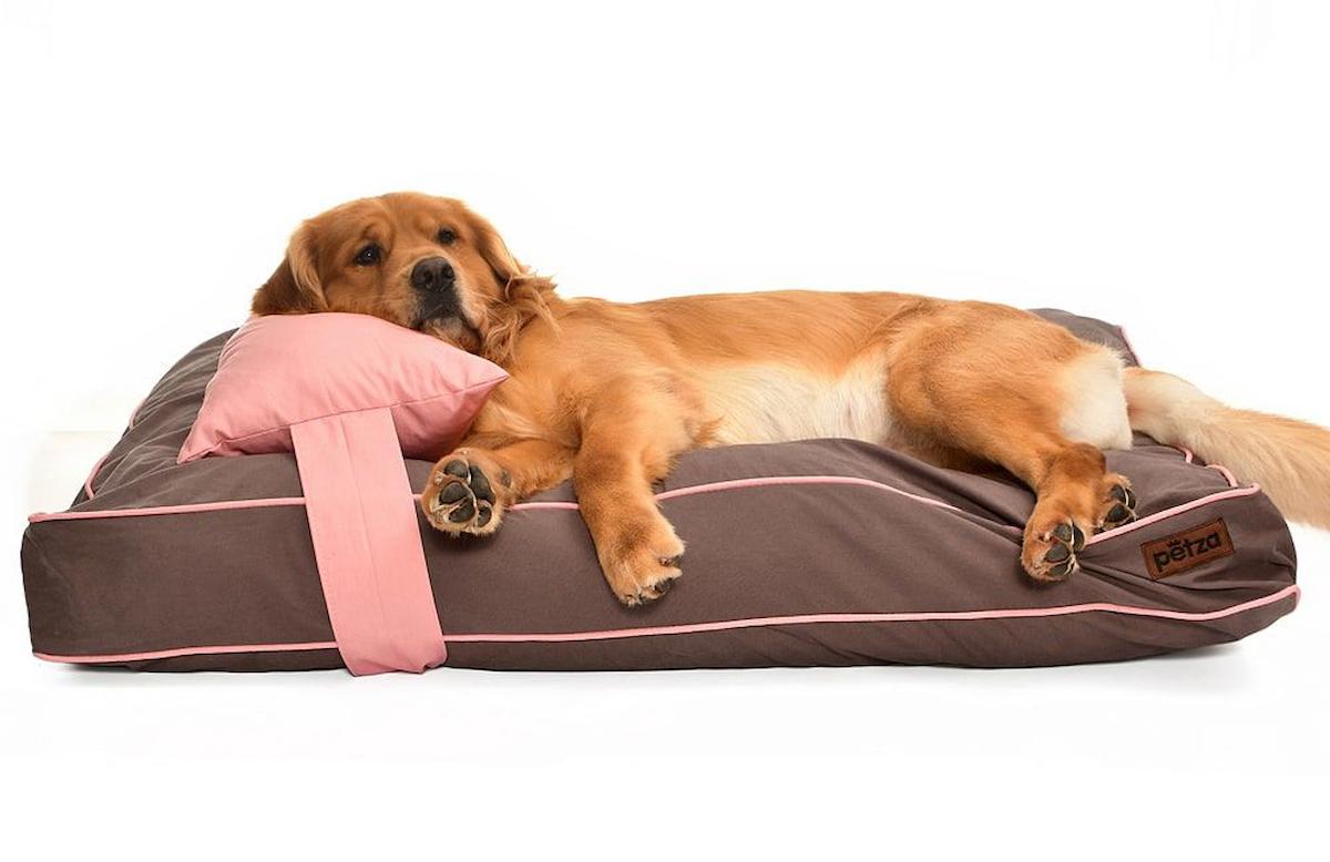 Petza Lizzo L Büyük ve Orta Irk İç Mekan Köpek Yatağı Kahverengi-Pembe