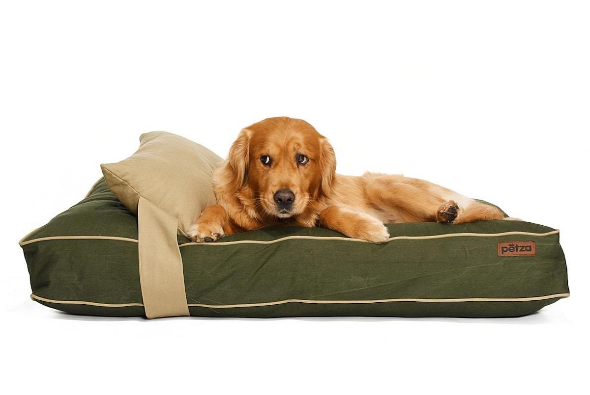 Petza Büyük ve Orta Irk İç Mekan Köpek Yatağı Bej-Haki