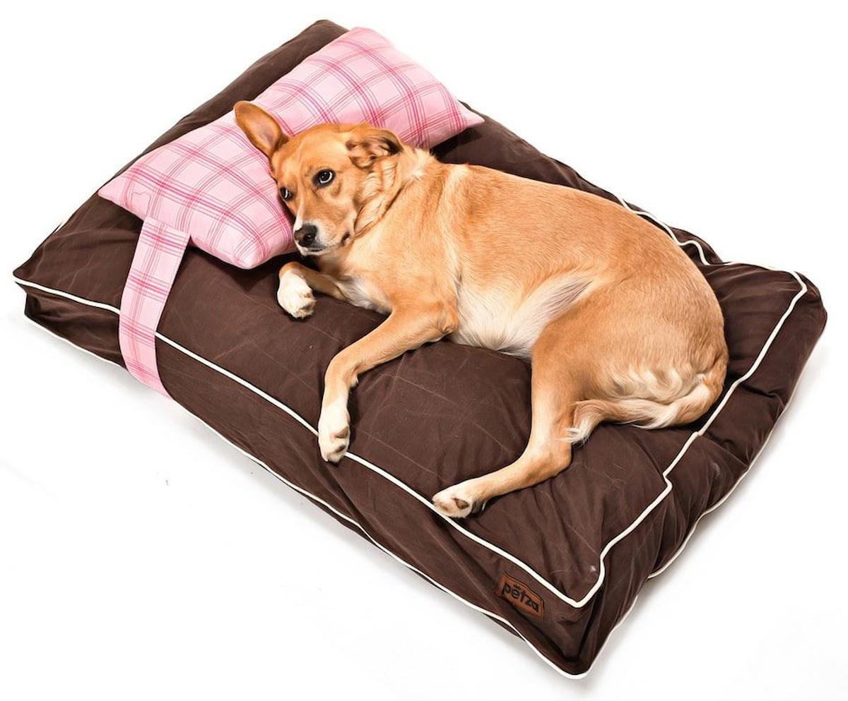 Petza Aggy L Büyük ve Orta Irk İç Mekan Köpek Yatağı Kahverengi-Pembe