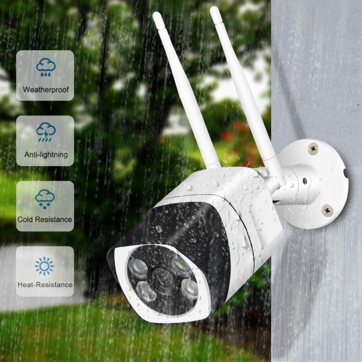 Yoosee IP66 Ethernet Mini 1 Kameralı 360 Derece Dönen Gece Görüşlü IP Dış Mekan Kablosuz Güvenlik Kamerası