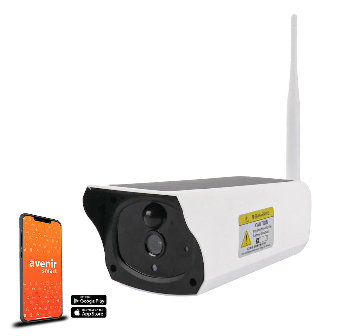 Avenir AV-S240 Ethernet Güneş Enerjili 1 Kameralı Gece Görüşlü IP Dış Mekan Kablosuz Güvenlik Kamerası