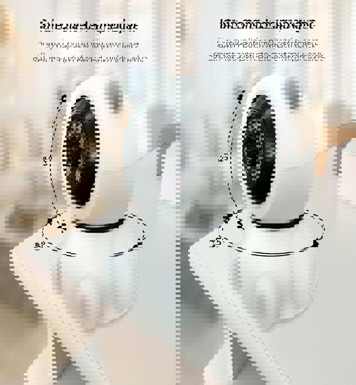 Qasul Ethernet Mini 1 Kameralı 360 Derece Dönen Gece Görüşlü IP İç Mekan Kablosuz Güvenlik Kamerası