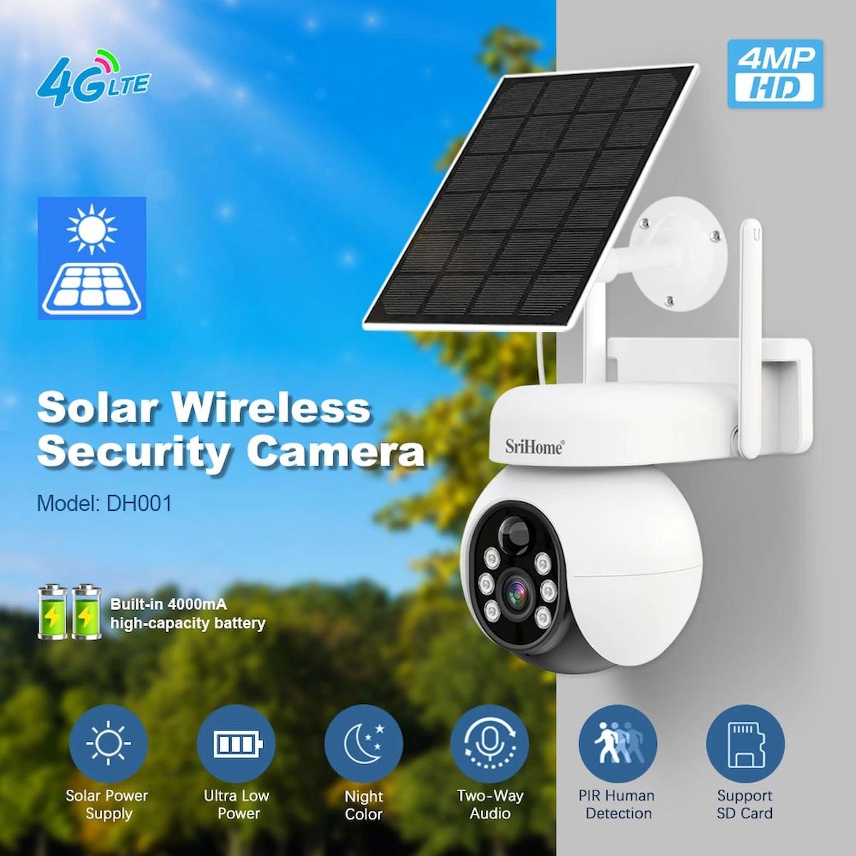 Blackbird Game Center BLM-33 Ethernet Mini Güneş Enerjili 1 Kameralı 360 Derece Dönen Gece Görüşlü IP İç Dış Mekan Kablosuz Güvenlik Kamerası