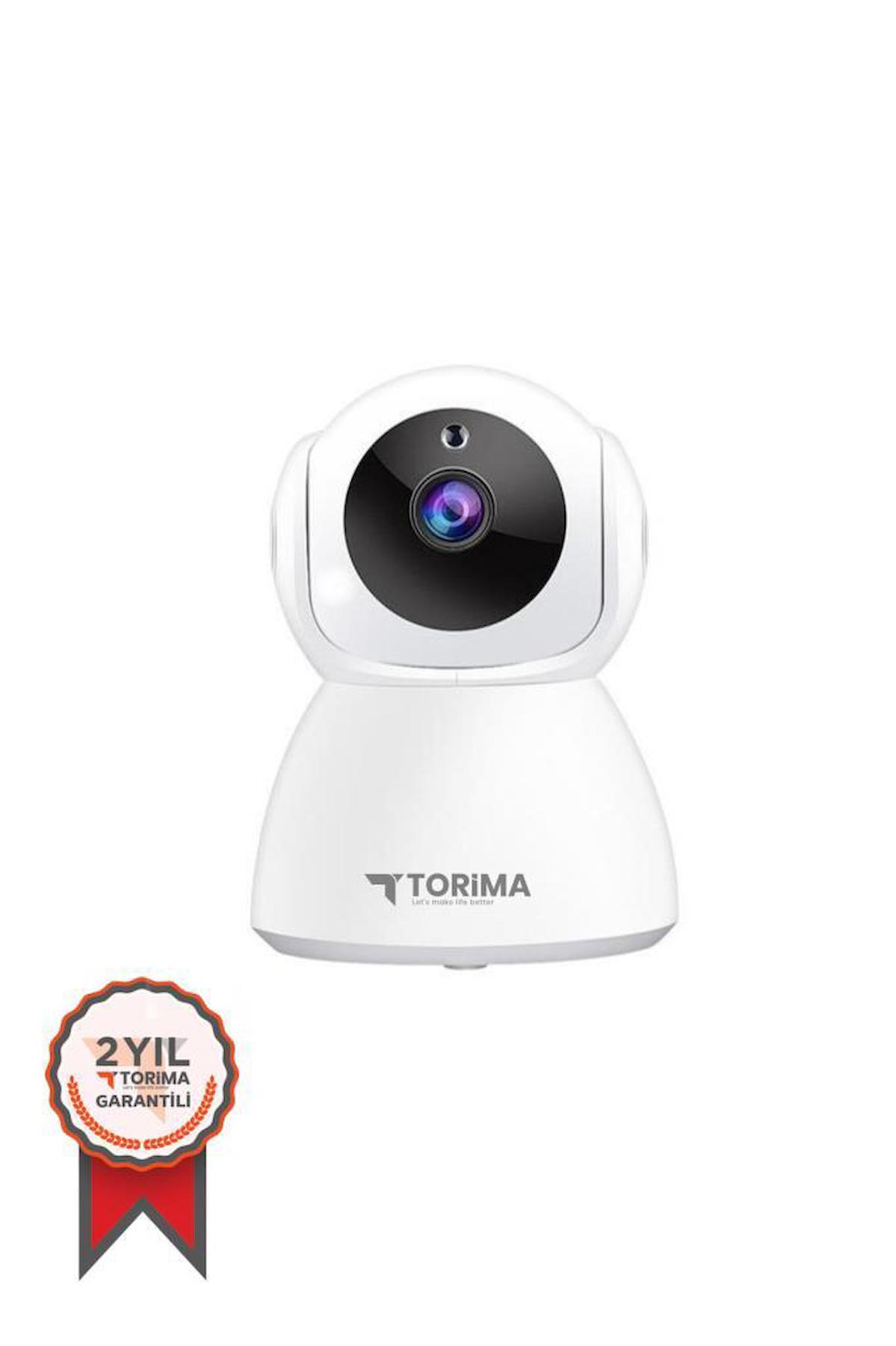 Torima CMR-8 Ethernet Mini 1 Kameralı 360 Derece Dönen Gece Görüşlü IP İç Mekan Kablosuz Güvenlik Kamerası
