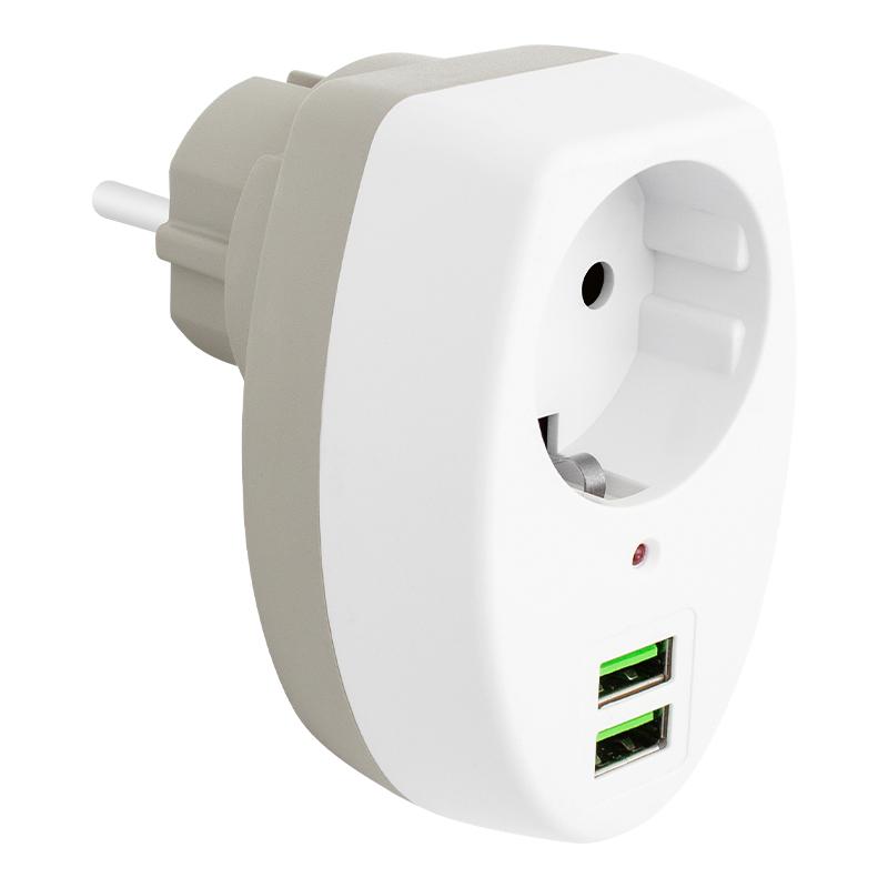 Powermaster Pm-4911 Tekli Soket 2'li USB Kablosuz Tekli Akım Korumalı Priz