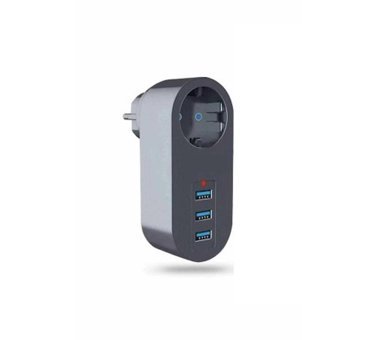 Winboss 3'lü Soket 3'lü USB Kablosuz Tekli 2500 J Akım Korumalı Priz