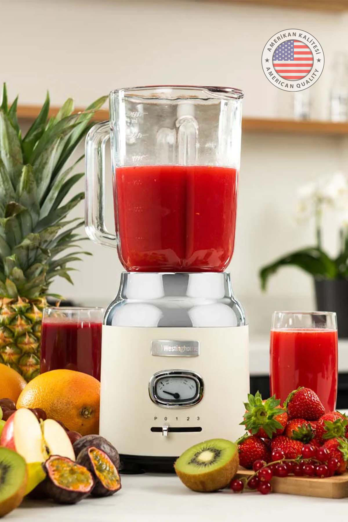 Westinghouse 1.5 lt Turbolu Çift Bıçaklı El Blender Beyaz
