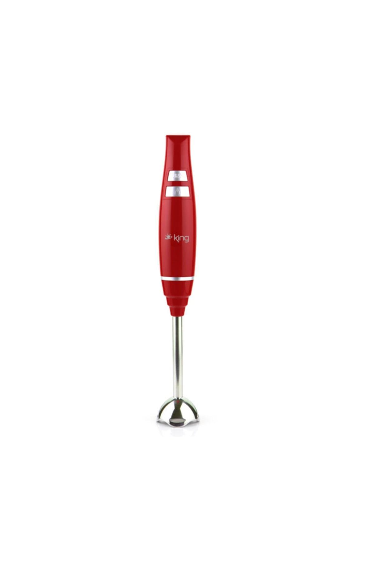 King Helsa Keb978 Turbolu Çift Bıçaklı El Blender Kırmızı