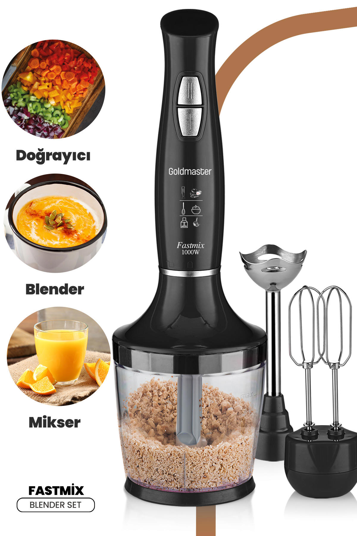 Goldmaster Elenamax Gm7239K 1.5 lt Çift Bıçaklı Blender Seti Kırmızı