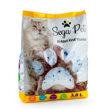 Segapet Kokusuz Topaklanan Kalın Taneli Kristal - Silika Kedi Kumu 3.8 lt