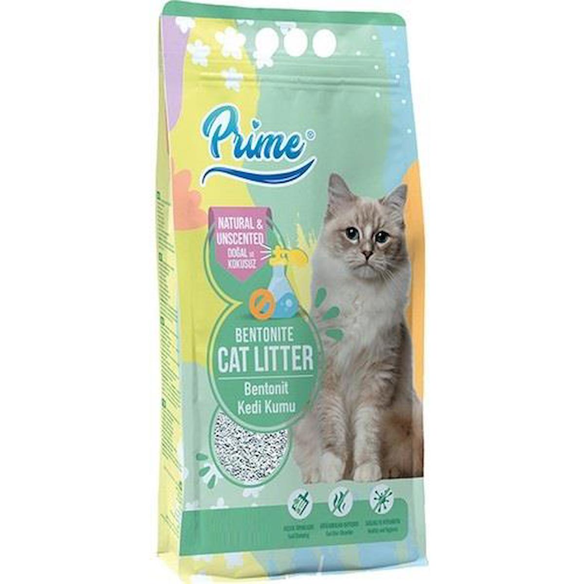 Prime Kokusuz Topaklanan İnce Taneli Bentonit Kedi Kumu 5 lt