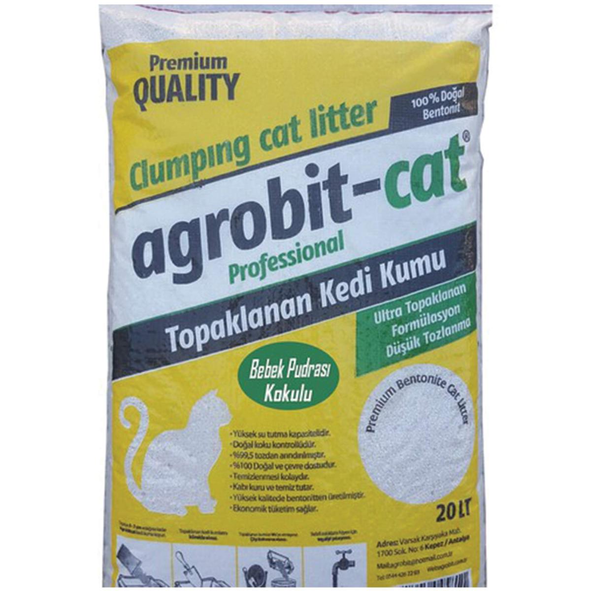 Grande Home Bebek Pudralı Topaklanan İnce Taneli Bentonit Kedi Kumu 20 lt