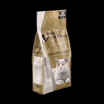 White Pure Paws Topaklanan İnce Taneli Bentonit Kedi Kumu 10 lt