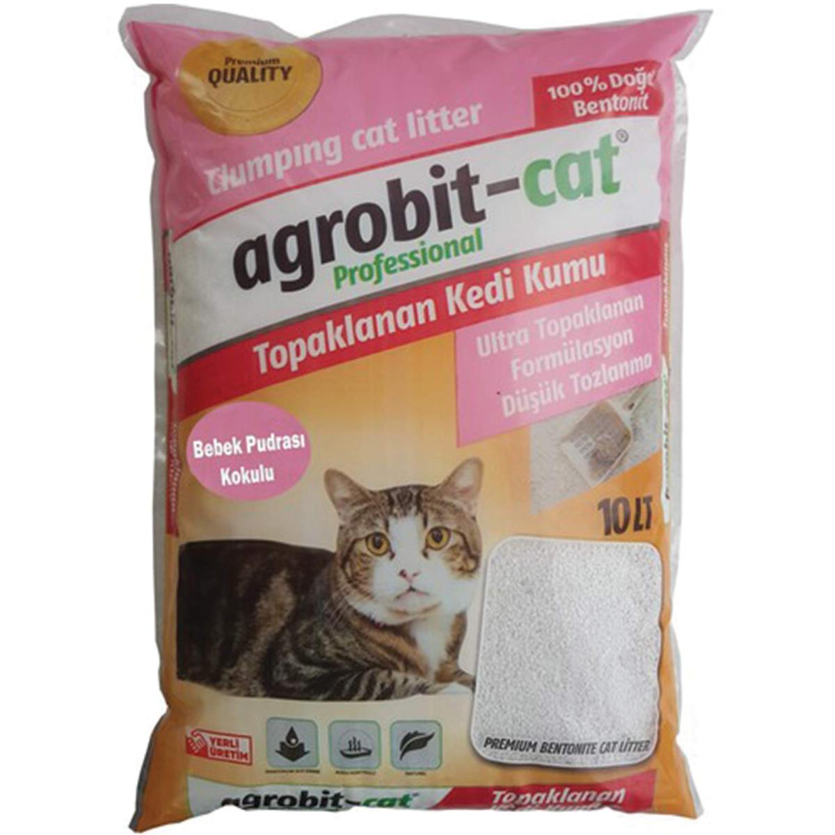 Grande Home Bebek Pudralı Topaklanan İnce Taneli Bentonit Kedi Kumu 10 lt